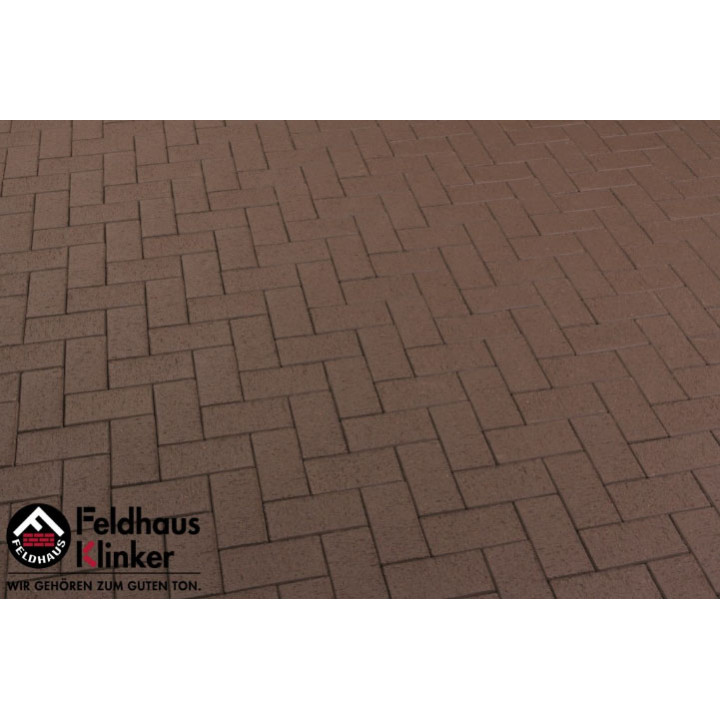 Клинкерная брусчатка Feldhaus Klinker 502 umbra plano, 200*100*40 с доставкой в Саратове